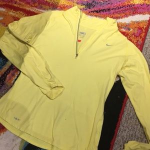 Nike Dry Fit Yellow Pullover for Running